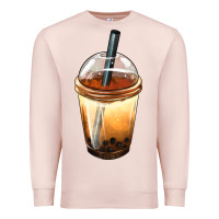 Pale Pink Bobba cup Premium Sweatshirt - FaDigitalArtStudio
