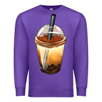 Purple Bobba cup Premium Sweatshirt - FaDigitalArtStudio