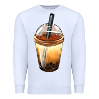 White Bobba cup Premium Sweatshirt - FaDigitalArtStudio