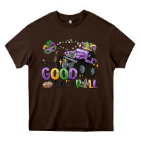 Chocolate Brown let the good times roll Heavy Core Tee - MaliasSmallBusiness