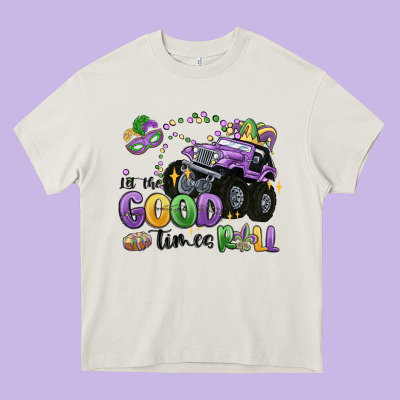 Let The Good Times Roll Heavy Core Tee Designed By Maliassmallbusiness