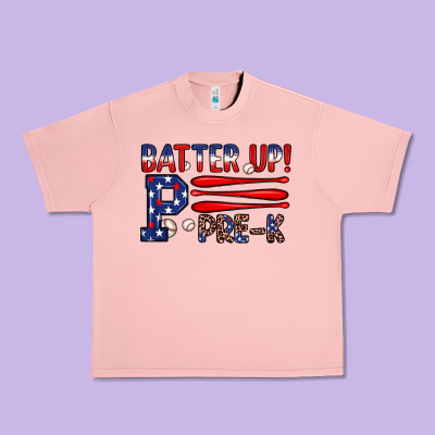 Batter Up Pre K Urban Heavy Tee Designed By Jahusdesignshop