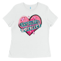 White perfectly imperfect Ladies Tee - MaliasSmallBusiness