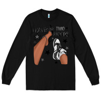 Black I Have Two Moods Black Sneakers Afro Girl Long Sleeve Tee - texasbilliewilder