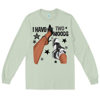 Matcha I Have Two Moods Black Sneakers Afro Girl Long Sleeve Tee - texasbilliewilder