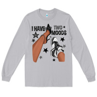 Moon Dust I Have Two Moods Black Sneakers Afro Girl Long Sleeve Tee - texasbilliewilder