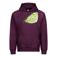 Mauve Wine Cabbage White Butterfly Urban Hoodie - LillyAllenDesigns