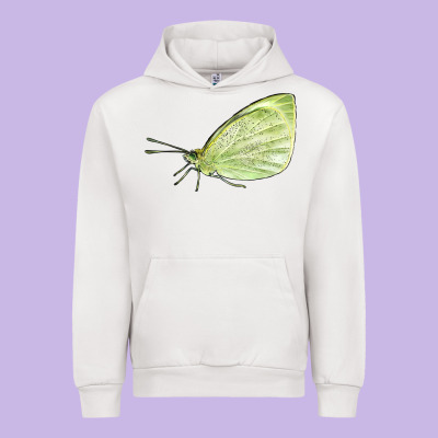 Cabbage White Butterfly Urban Hoodie Designed By Lillyallendesigns