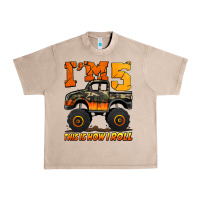 French Oak i'm five this is how i roll monster truck birthday Urban Heavy Tee - Jasminsmagicworld