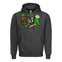 Charcoal Heather St. Patrick's Day CNA Zipper Hoodie - OliviaCreatesArt