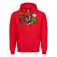 Red St. Patrick's Day CNA Zipper Hoodie - OliviaCreatesArt