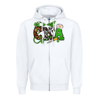 White St. Patrick's Day CNA Zipper Hoodie - OliviaCreatesArt