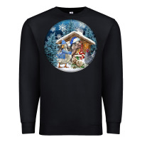 Black Winter Farm Animals Premium Sweatshirt - FaDigitalArtStudio