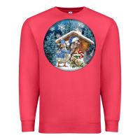 Cardinal Winter Farm Animals Premium Sweatshirt - FaDigitalArtStudio