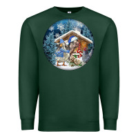 Sports Green Winter Farm Animals Premium Sweatshirt - FaDigitalArtStudio
