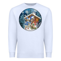 White Winter Farm Animals Premium Sweatshirt - FaDigitalArtStudio