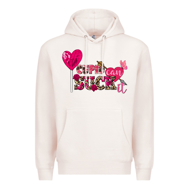 Cupid Can Suck It Valentine's Day Premium Hoodie by FaDigitalArtStudio | Teevron