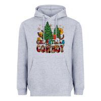 Heather Grey christmas cowboy Heavyweight Hoodie - FaDigitalArtStudio