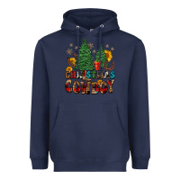 Navy christmas cowboy Heavyweight Hoodie - FaDigitalArtStudio