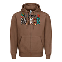 Chestnut difference maker teacher Zipper Hoodie - OliviaCreatesArt