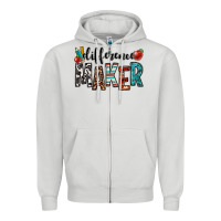 Dove Grey difference maker teacher Zipper Hoodie - OliviaCreatesArt