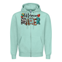 Seafoam difference maker teacher Zipper Hoodie - OliviaCreatesArt