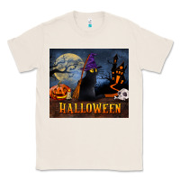 Natural Black Cat Halloween Classic Tee - LillyAllenDesigns