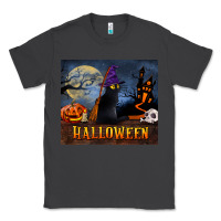 Smoke Black Cat Halloween Classic Tee - LillyAllenDesigns
