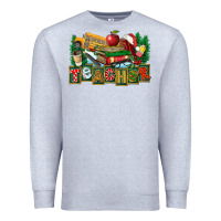 Heather Grey Christmas Teacher Premium Sweatshirt - FaDigitalArtStudio