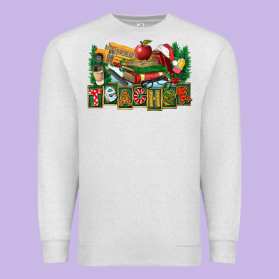 Christmas Teacher Premium Sweatshirt Designed By Fadigitalartstudio