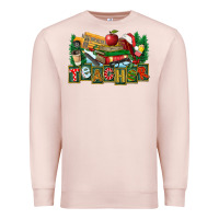 Pale Pink Christmas Teacher Premium Sweatshirt - FaDigitalArtStudio