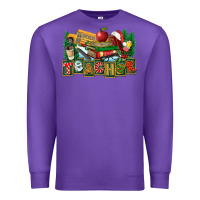 Purple Christmas Teacher Premium Sweatshirt - FaDigitalArtStudio