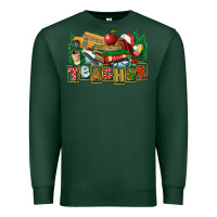 Sports Green Christmas Teacher Premium Sweatshirt - FaDigitalArtStudio