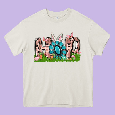 Hop Rabbit Heavy Core Tee Designed By Maliassmallbusiness