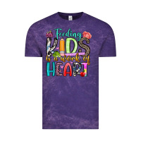 Cloud Purple feeding kids is a work of heart Vintage Tee - Artiststas