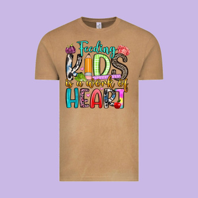 Feeding Kids Is A Work Of Heart Vintage Tee Designed By Artiststas