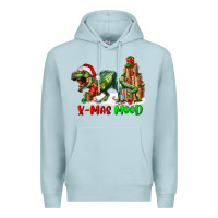 Blue Mist T- Rex X-Mas Mood Premium Hoodie - RanaPortraitStore