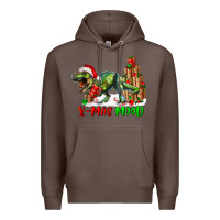 Coffee T- Rex X-Mas Mood Premium Hoodie - RanaPortraitStore
