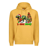 Mustard T- Rex X-Mas Mood Premium Hoodie - RanaPortraitStore