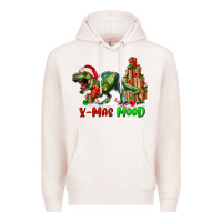 Pale Pink T- Rex X-Mas Mood Premium Hoodie - RanaPortraitStore