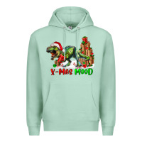 Seafoam T- Rex X-Mas Mood Premium Hoodie - RanaPortraitStore