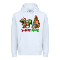 White T- Rex X-Mas Mood Premium Hoodie - RanaPortraitStore