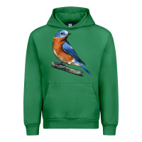 Emerald Eastern Bluebird Urban Hoodie - LillyAllenDesigns