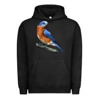 Pigment Black Eastern Bluebird Urban Hoodie - LillyAllenDesigns