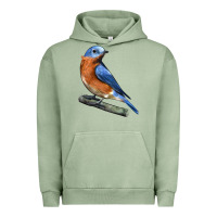 Pigment Oil Green Eastern Bluebird Urban Hoodie - LillyAllenDesigns