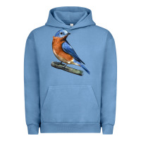 Pigment Pebble Blue Eastern Bluebird Urban Hoodie - LillyAllenDesigns