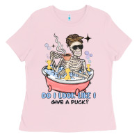 Bubblegum Pink do i look like i give a duck Ladies Tee - MaliasSmallBusiness