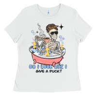 White do i look like i give a duck Ladies Tee - MaliasSmallBusiness