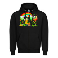 Black wine glasses st. patricks Zipper Hoodie - OliviaCreatesArt