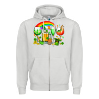Dove Grey wine glasses st. patricks Zipper Hoodie - OliviaCreatesArt
